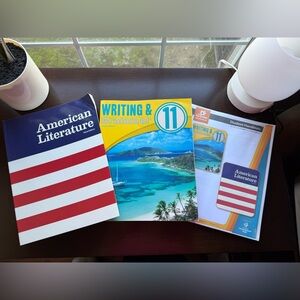 BJU Press American Literature And Writing & Grammar Textbooks With Handouts